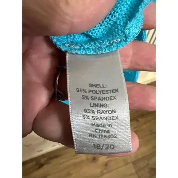NWT Avenue size 18/20 teal lightweight sweater - Picture 3 of 3